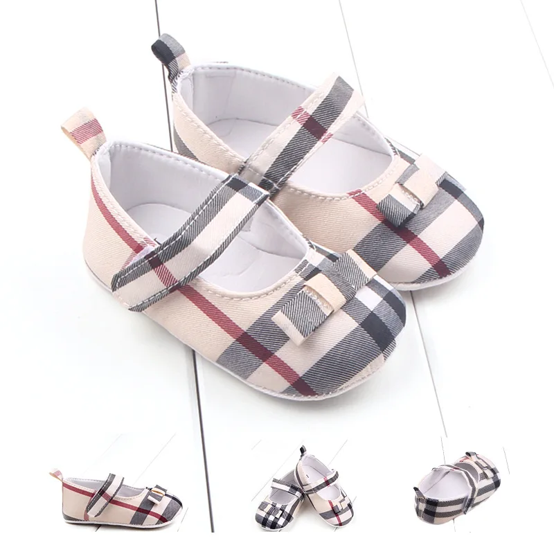 Туфли для младенцев новорожденных девочек и мальчиков, повседневные, из клетчатой ткани, с антискользящей мягкой подошвой, для малышей первых шагов, кроссовки для колыбели.