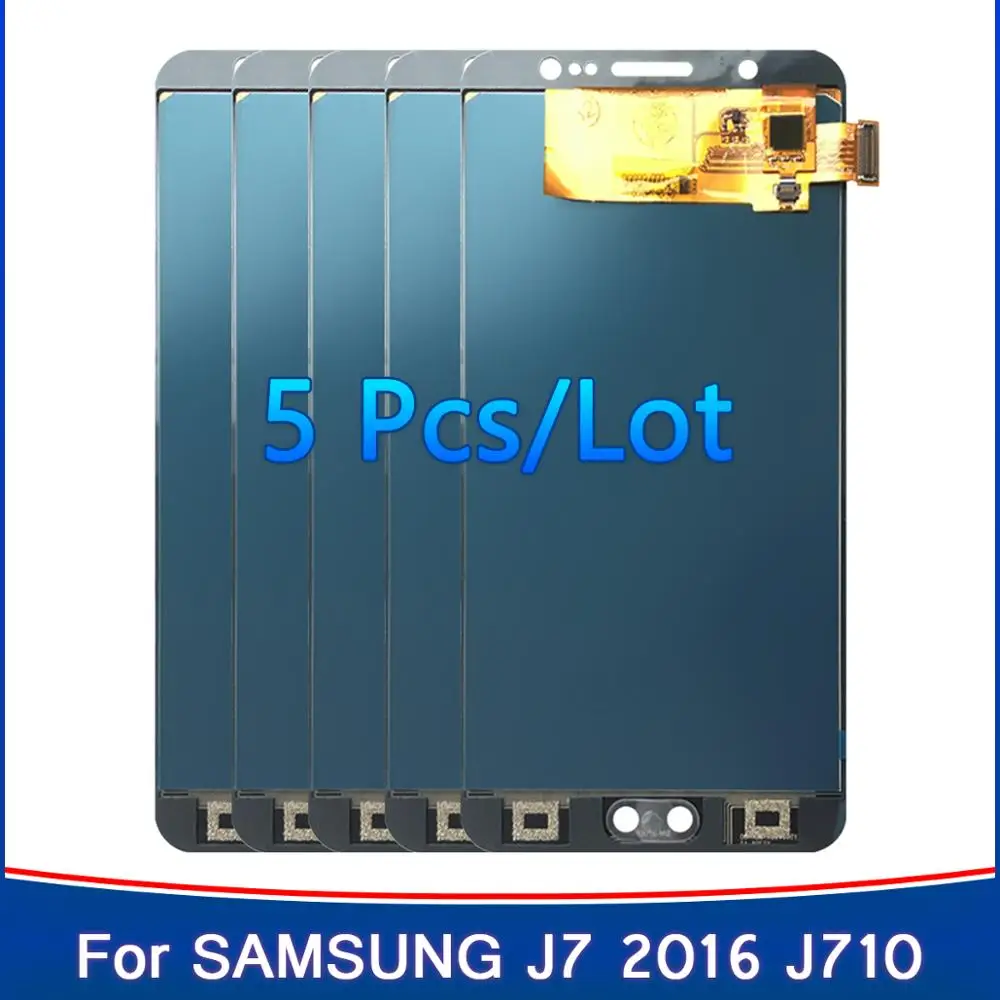 5 шт. TFT ЖК дисплей для Samsung Galaxy J7 2016 J710 и дигитайзер сенсорного экрана в сборе SM J710F