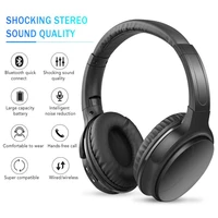 anc bluetooth headphones noise cancelling wireless headset foldable hifi deep bass earphones with microphone for music