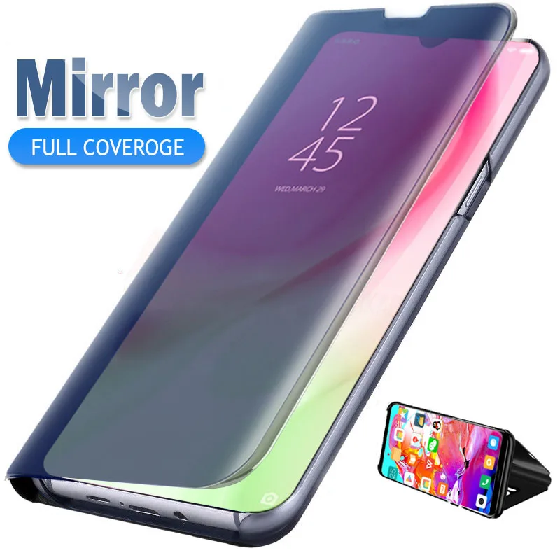 Зеркальный флип-чехол для телефона Samsung A10S A20S A30S A40S A50S A70S View чехол A10 A20E A20 A30 A40 A50 A60