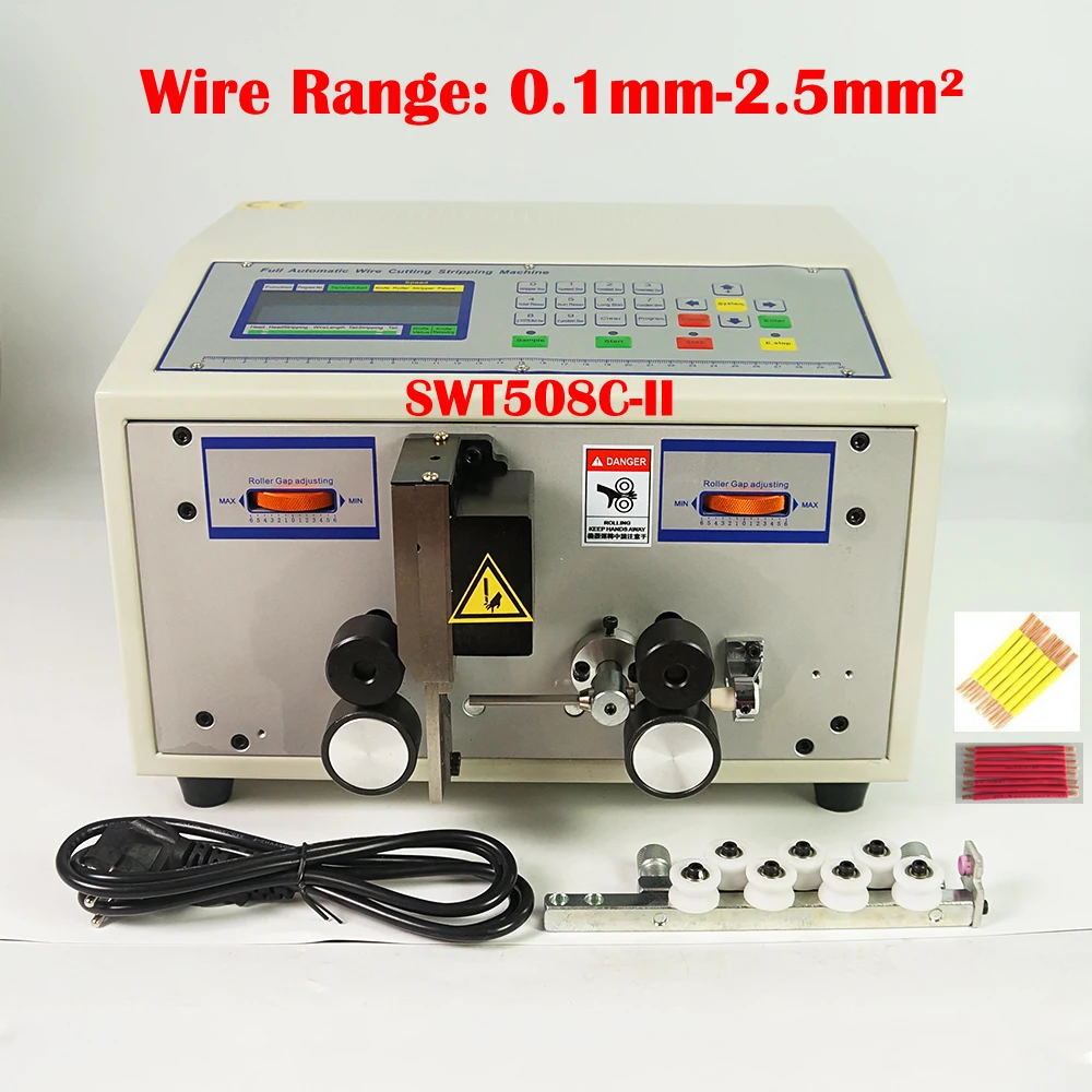 

SWT508C-II Automatic Computer Wire Peeling Striping Cutting Machine Wire Range 1mm-2.5mm2 SWT508C Wire Stripper 160W 220V 110V