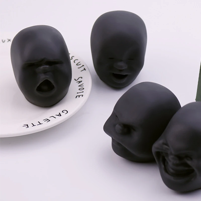 

Face venting Ball Office Decompression Toys Human Face Doll TPR Soft L5YF