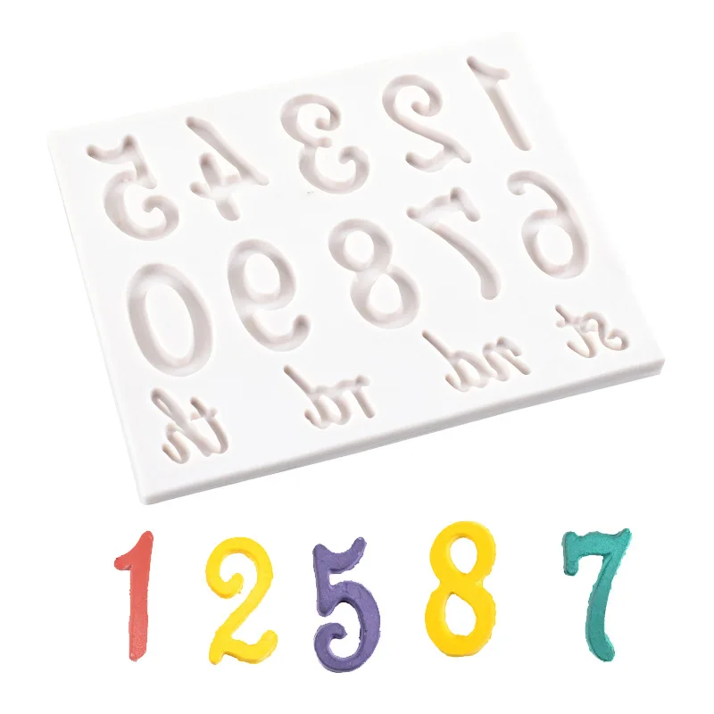 1 шт. форма с цифрами и буквами ручная работа силиконовая для украшения тортов