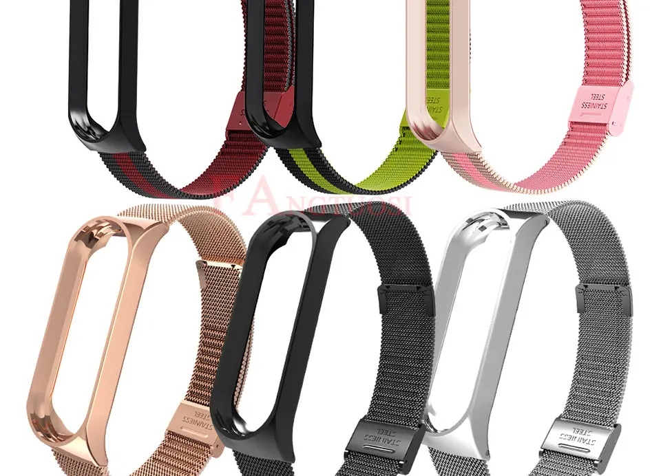 FANGTUOSI mi band 3 4 металлический ремешок для Xiaomi mi Band 3 4 смарт-браслет ремешок из нержавеющей стали mi Band 4 3 ремешок на запястье