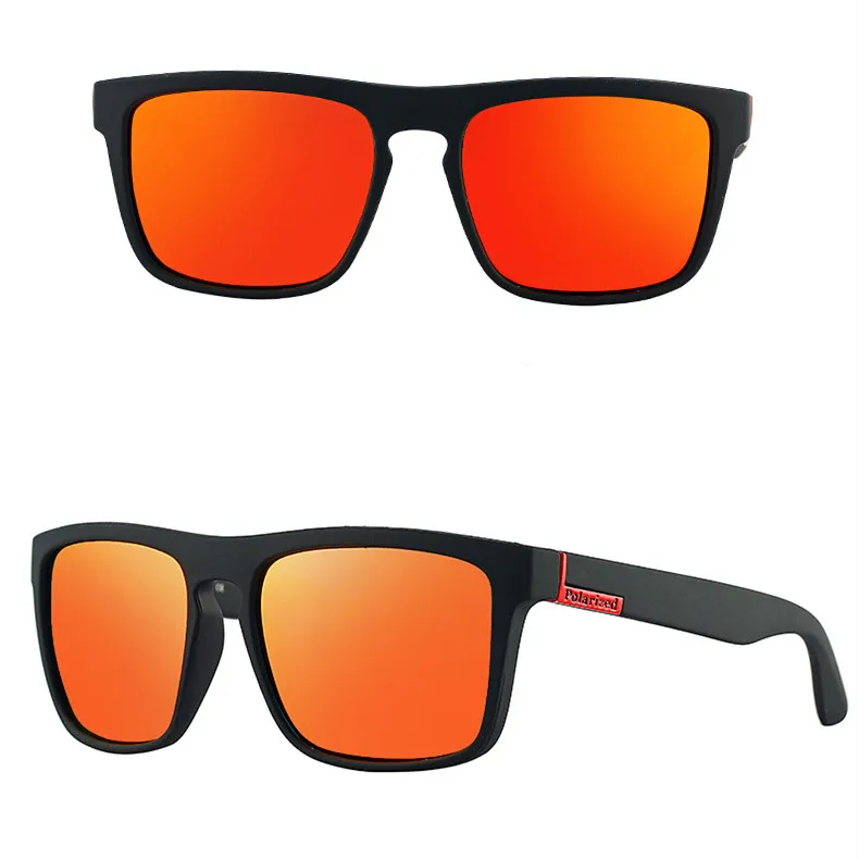 Orange Red 1 Поляризационные солнцезащитные очки, мужские очки для вождения, мужские солнцезащитные очки для мужчин, Ретро стиль, Дешевые Роскошные брендовые дизайнерские очки для вождения - Название цвета: Orange Red 1
