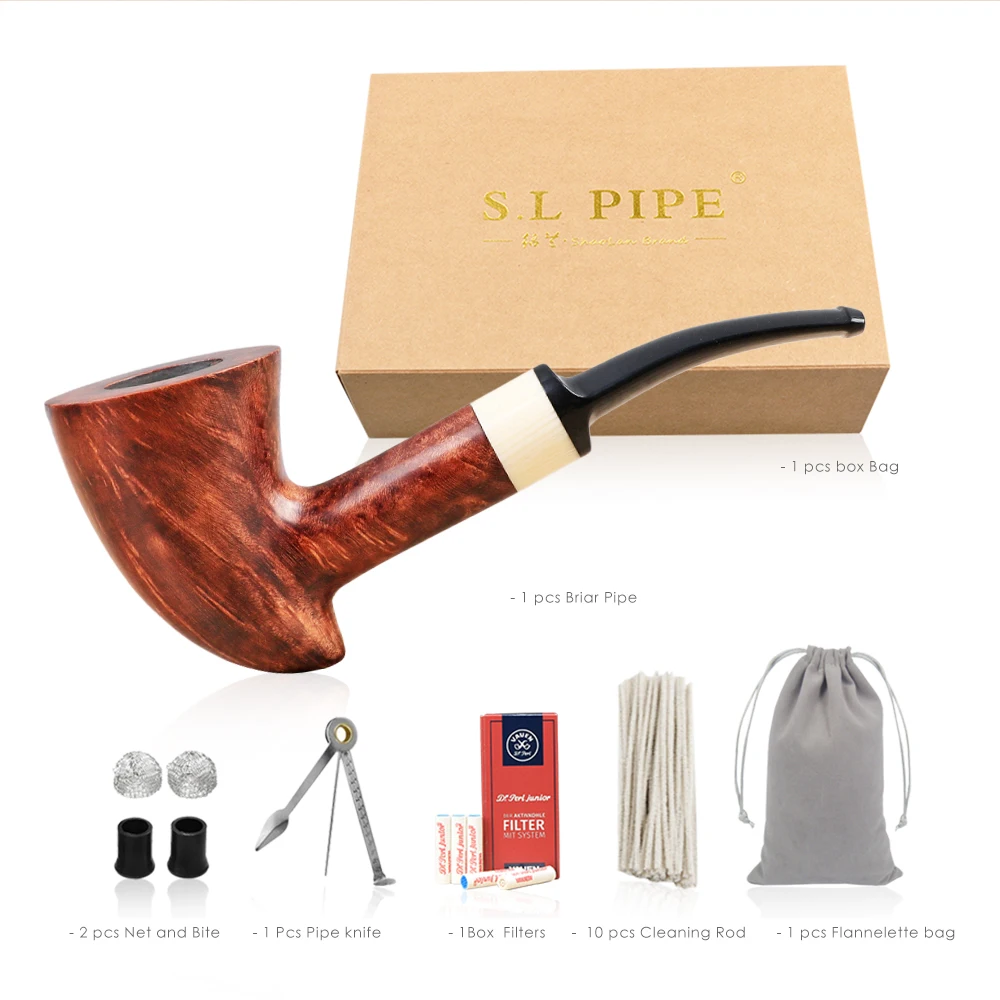 

Курительная трубка, деревянные курительные трубки ручной работы, деревянная трубка, дымовая трубка 9 мм, фильтры, бесплатная доставка