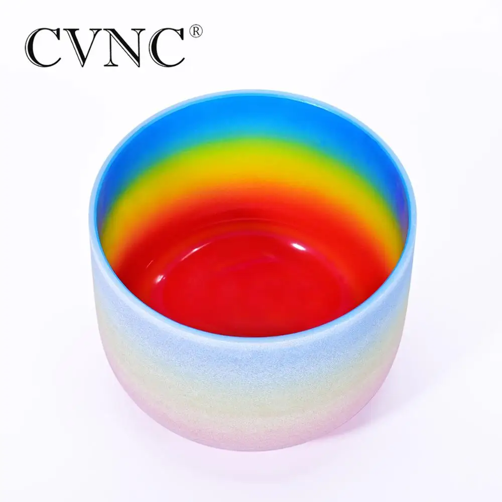 Поющая чаша с кристаллом синего Радужная чакра CVNC 8 дюймов 440 Гц или 432 для