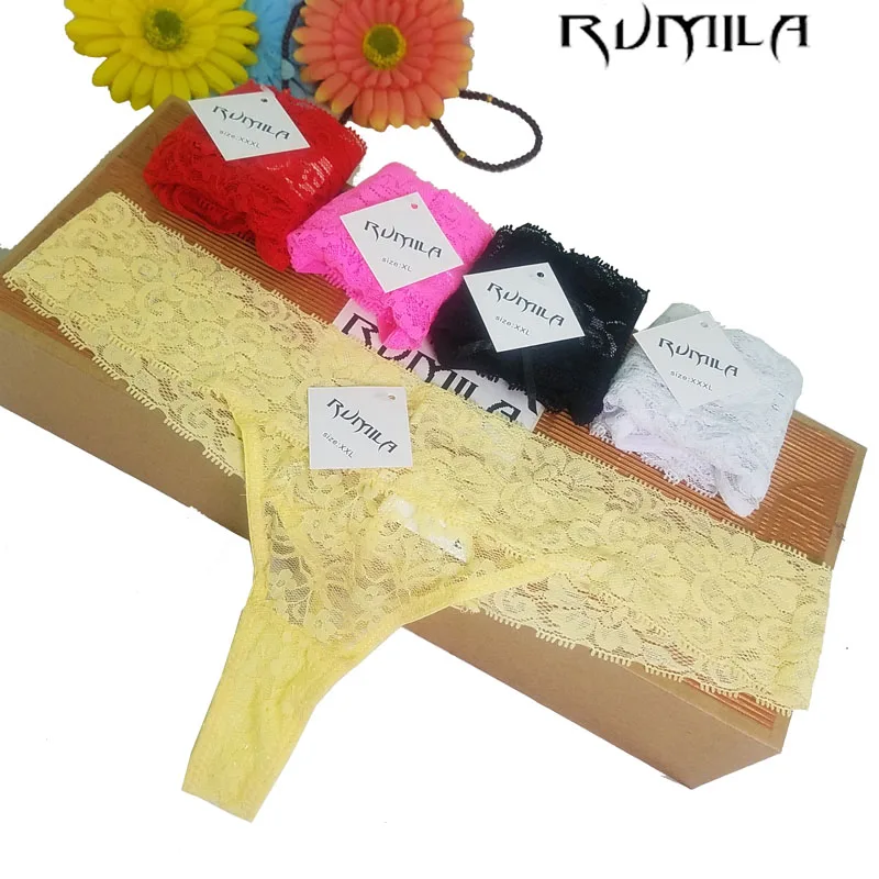 XXXL сексуальные кружевные Хлопковые женские стринги нижнее белье трусы для