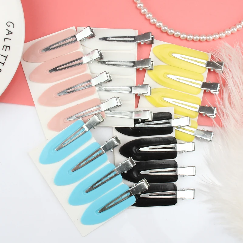 

4Pcs/Set Women No Bend Seamless Hair Clips Side Bangs Barrettes Makeup Washing Face Hair Accessories Girls Styling Hairpins Gift