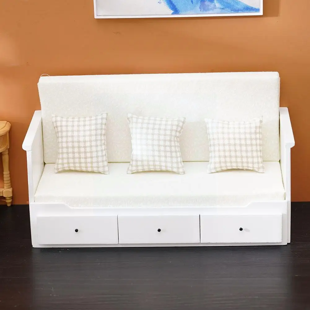 

Модель кукольного домика в масштабе 1:12/1:16, сидячий лежачий диван, игровой домик, украшение кровати, ящик, куклы, минуты, Ob11 Ornam Furniture G3h9