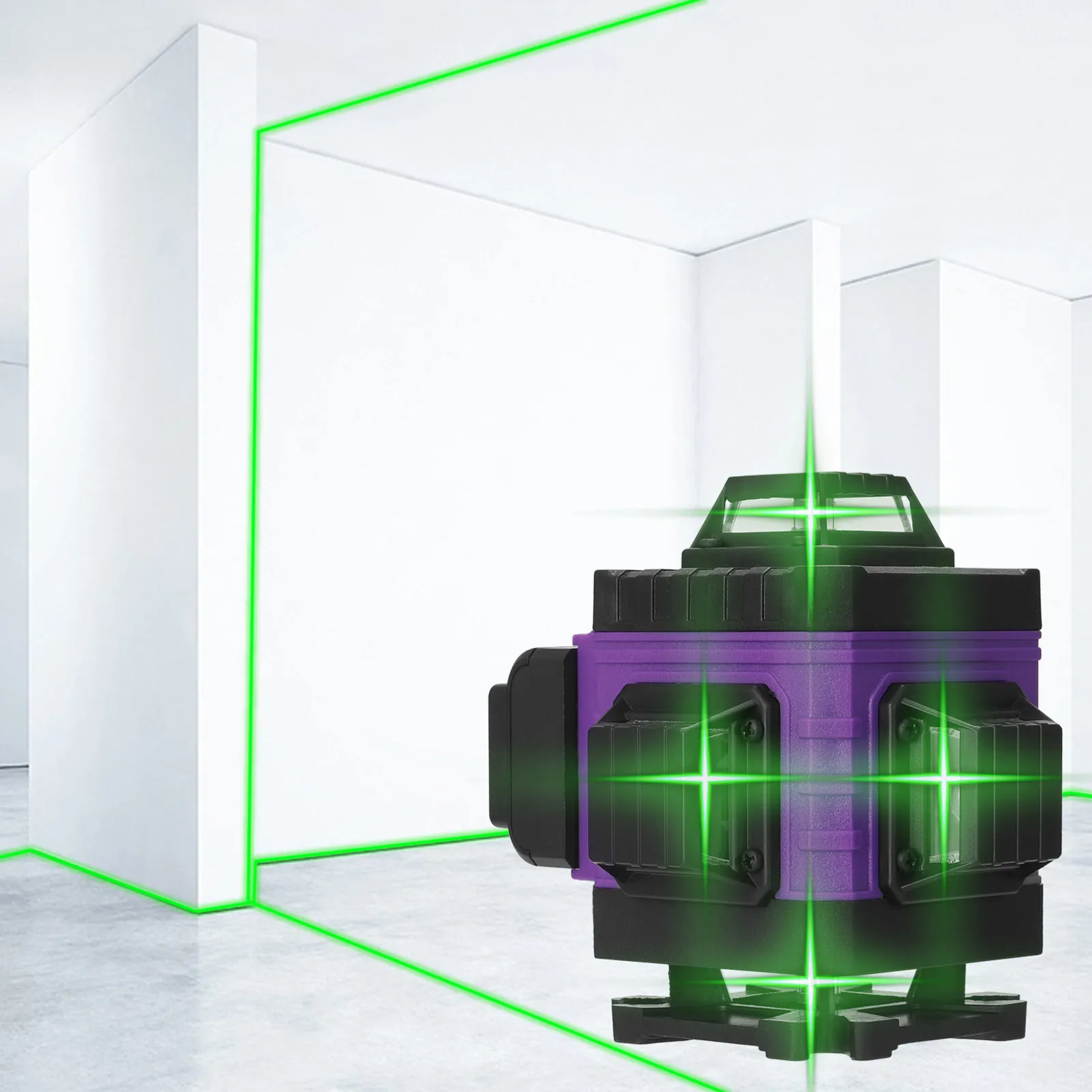 

Laser Level 4D 16 Lines Horizontal Lines 360 Self-leveling Function Vertical Super Powerful Laser level green Beam laser level