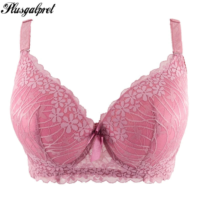 Бюстгальтер Plusgalpret кружевной с чашками пуш-ап пикантное нижнее белье на