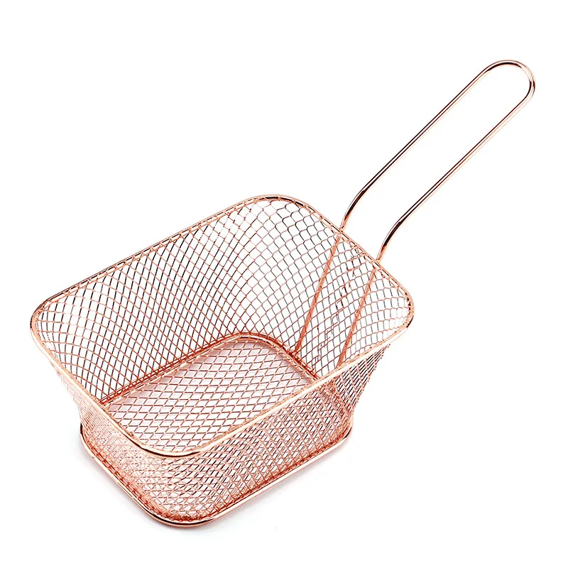 

Large Capacity Stainless Steel Frying Basket Fryer Strainer Kitchen Cooking Chef Baskets Colander Tool French Fries Basket