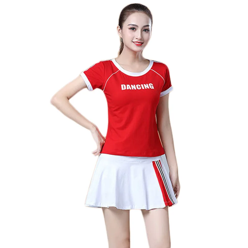 Школьная форма Черлидинга (топ + юбка) женские костюмы для чирлидинга спортивная