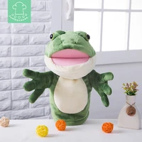 kawaii frog hand puppet plush comforting toy kindergarten parent child interaction performance small animal doll mouth moving ba