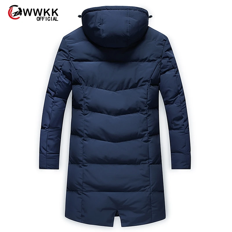 Новинка 2020 зимняя одежда WWKK пуховик мужское деловое длинное плотное зимнее