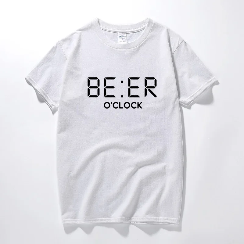 

New Summer Streetwear Funny beer hours Men T Shirt Camisetas Hombre Cotton Short Sleeves T-shirt Tops Novelty Unisex Tee shirt