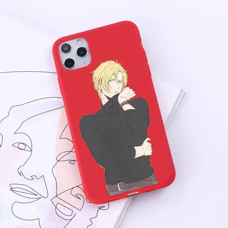 

Banana Fish japanese anime manga luxury protective Phone Case Candy Color for iPhone 6 7 8 11 12 s mini pro X XS XR MAX Plus