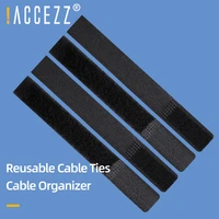 accezz nylon cable organizer wire winder clip earphone holder management for car office home mouse power cord protector clip
