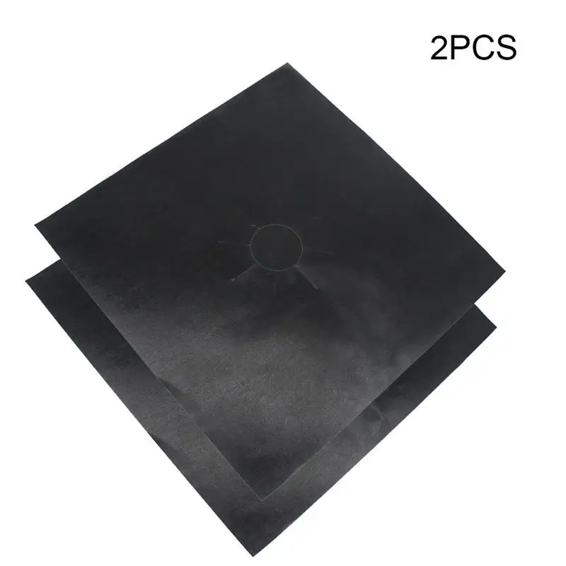 2pcs 4PCS Reusable Gas Stove Protector Cover Aluminum Foil Cooker Burner Cover Non-Stick Sheeting Mat Pad Clean Liner For Kitchen A35 - Цвет: 2pcs