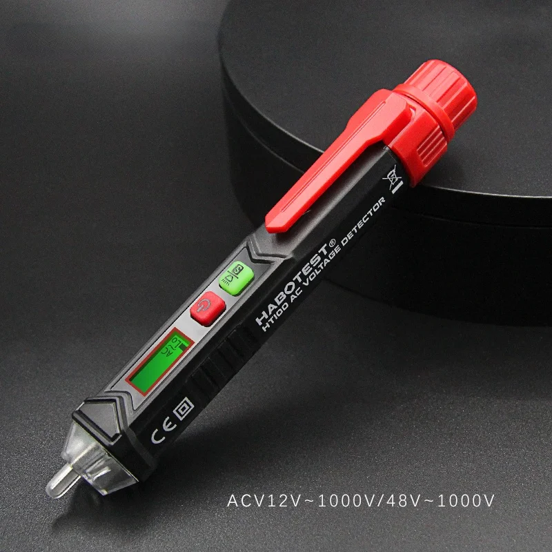 

12-1000V LCD Visual Smart AC Non-Contact Contactless Voltage Detector Tester Pen Alarm Voltage Indicator Meter Electric Tester