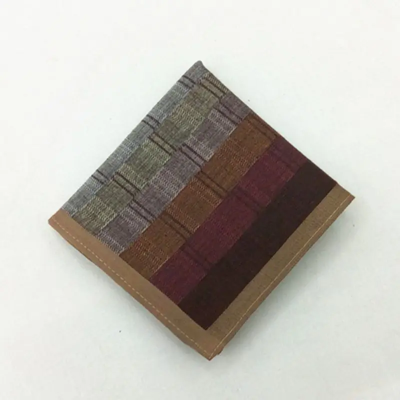 

3Pcs/Set Mens Cotton Handkerchief Gradient Color Wall Brick Plaid Patterns Pocket Square Hankies for Wedding Party Gift Random