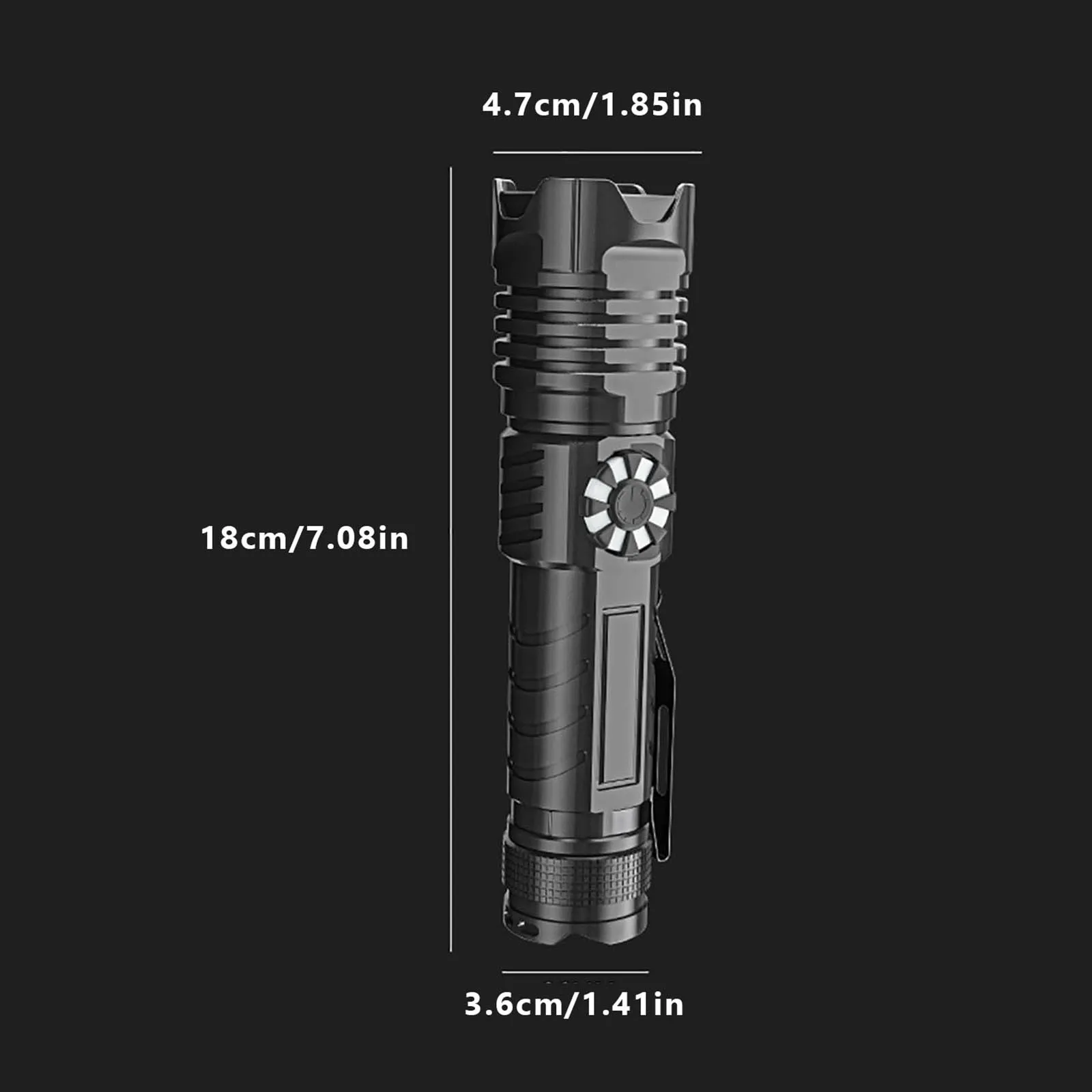 

40# Super Bright Light Flashlight Zoomable 3800 Lumens Rechargeable Usb Torch Outdoor Camping Tools High Quality Electric Torch