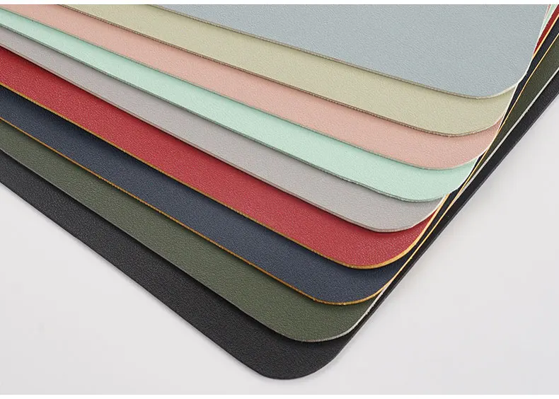 

Large size PVC leather mouse pad, both sides gaming mat, desktop keyboard pad, pure color, odorless, for laptop PC computer