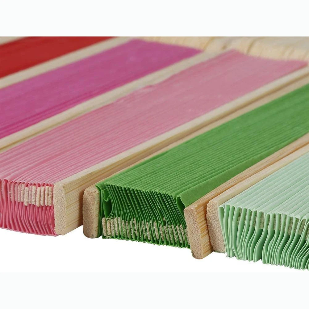 10 шт. китайский стиль Ретро Винтаж складные бамбуковые ребрышки вентилятор