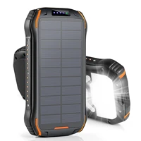 solar charger power bank 26800mah portable phone charger fast charging qc 3 0 15w pd 15w solar power bank with 3 outputs