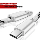 Кабель USB в оплетке для быстрой зарядки LG Q Stylo 4 Q8 Q9 Q7 G6 plus Q8S V35 V50 V40 G7 Thiq Fit g5 v20 Type C