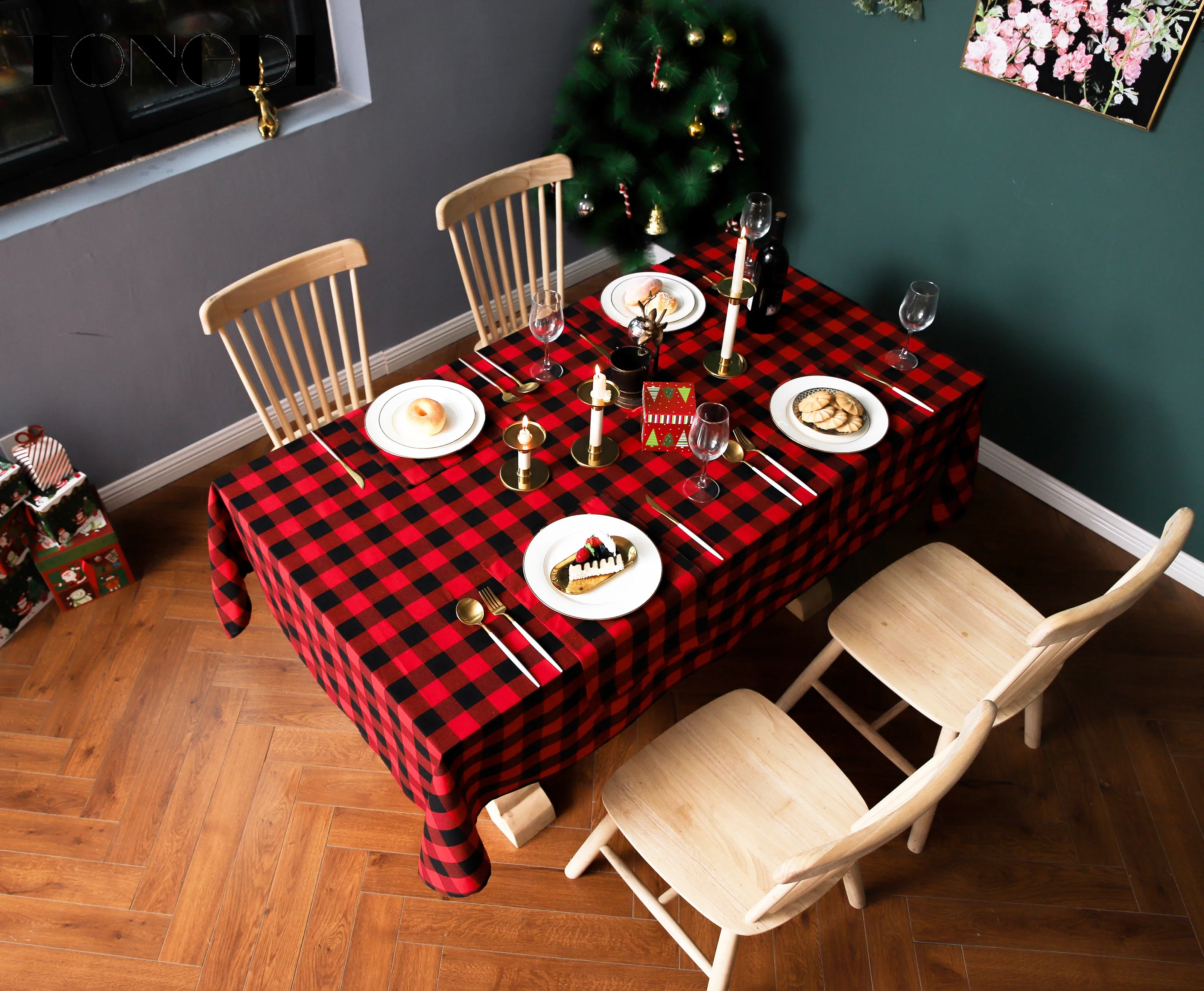 Скатерть TONGDI в средиземноморском стиле из хлопка и льна|Скатерти| |