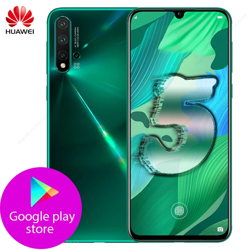 Huawei Nova 5 мобильный телефон 6 39 'ƎGB 128GB Kirin 810 Восьмиядерный Android 9 0 экран