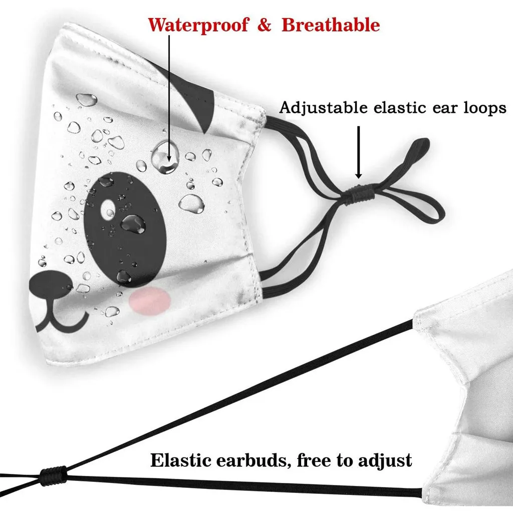 Милая чистая хлопковая маска для губ с принтом панды моющаяся дышащая рта PM2.5