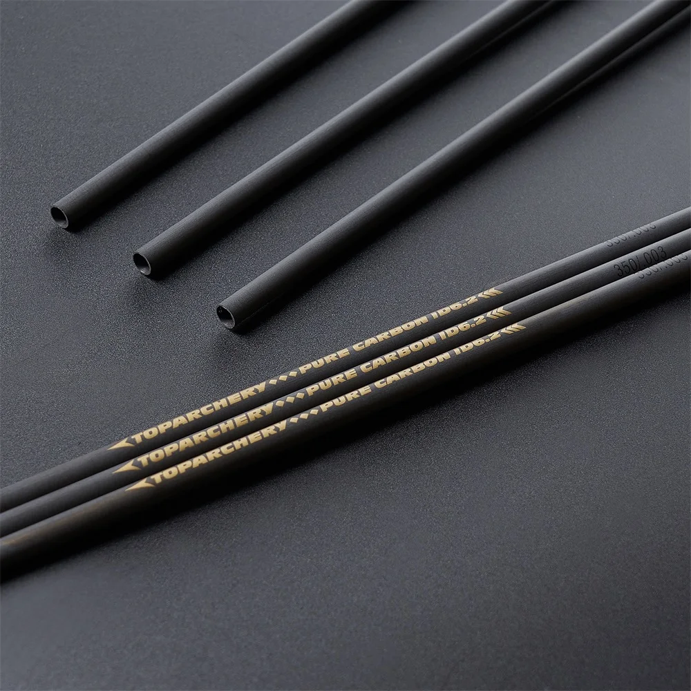 33 Inch Archery Pure Carbon Arrows Shaft Raw Bare Shafts Tube ID 6.2mm for DIY Hunting Carbon Arrow Shooting Practice