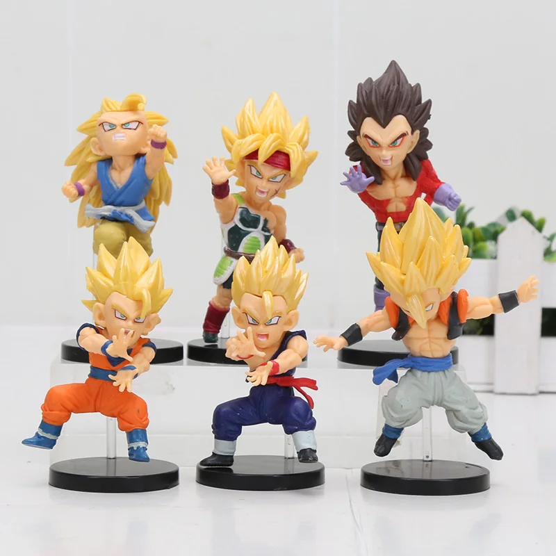 6 шт./компл. 5-7 см Dragon Ball Z Фос Сон Гоку Сын Гохан Вегета пикколо Kuririn Мастер Роши ПВХ, Коллекционная модель, футболка с рисунком персонажей игры «подарки - Цвет: 10 opp bag