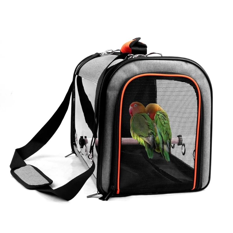 

Multifunctional Bird Travel Bag with Perch Portable Pet Bird Parrot Carrier Transport Bag Breathable Go Out Travel Cage Animals