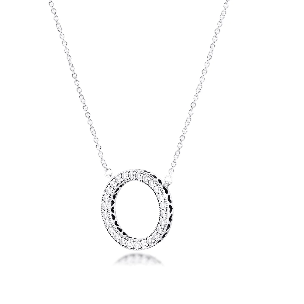 100% 925 Sterling-Silver-Jewelry Hearts of Signature Necklaces Free Shipping | Украшения и аксессуары
