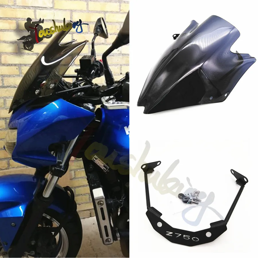 Для Z750 Z750R z750 дымчатое лобовое стекло для мотоцикла ветрового стекла Обтекатели