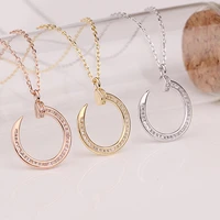 fashion necklace for women chains sterling zircon undefined pendant real 925 silver jewelry goth rose gold vintage 2021 trend
