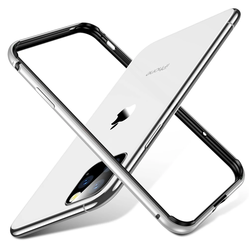 Алюминиевый бампер гибкий силиконовый чехол для iphone 11 Pro Max XS Max XR Роскошный Жесткий металлический каркас для iphone 6 7 8 Plus XS Max x 11