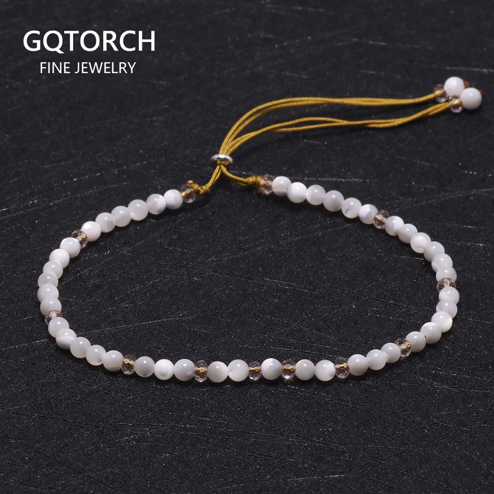 Браслеты ручной работы 3 мм из натурального хрусталя тонкие браслеты серебра 925