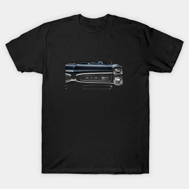 Мужская футболка 1967 Pontiac GTO высокая контрастность Футболка женская