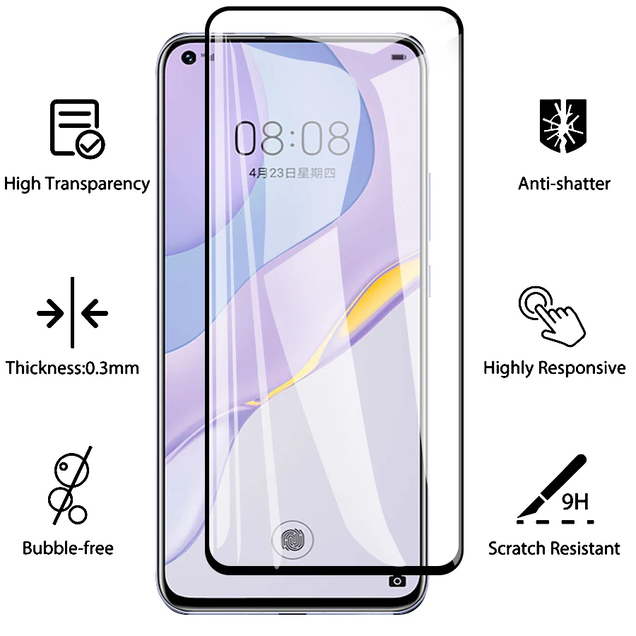 Закаленное стекло 9D для Huawei Nova 5T 4 5 Nova3 2i 3i 3e Nova4 4e защитная пленка экрана 6 7 8 SE Nova5 5i