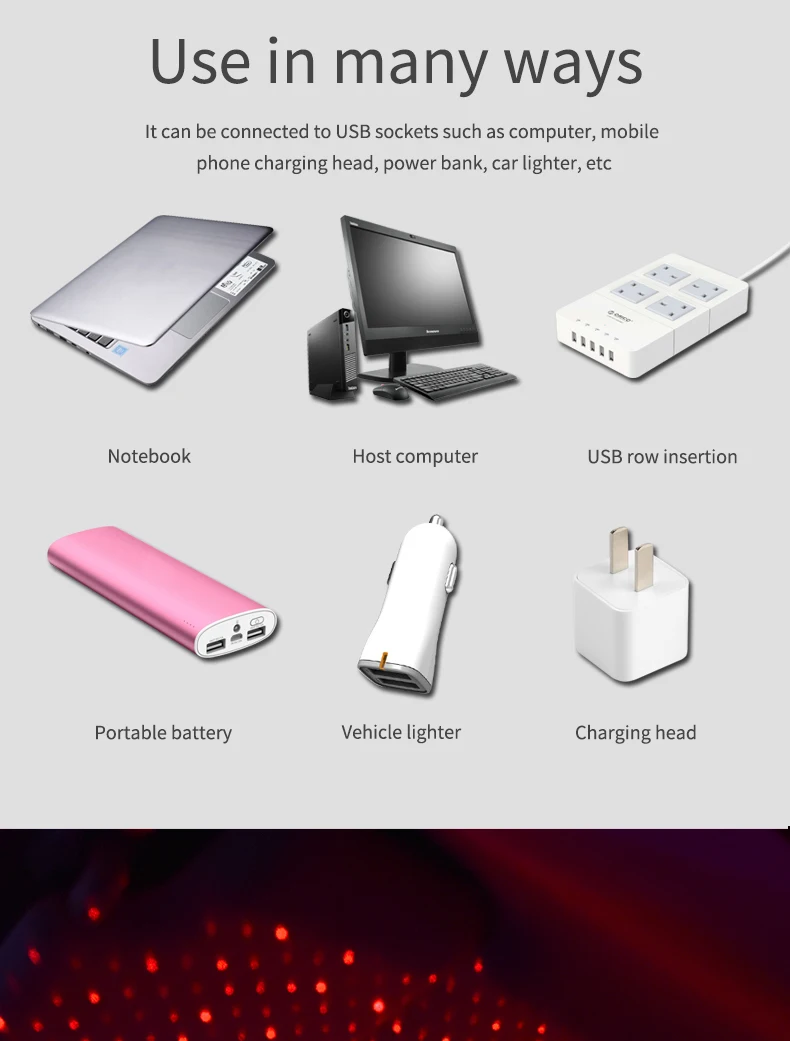 Usb автомобильный Звездный светильник, проекционная лампа, металлический прочный автомобильный атмосферный светильник, светильник в виде звезды