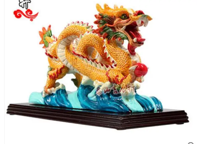 

Ceramic Taiwan Cochin pottery Caitaolong Better luck dragon Home furnishings Opening Gift Appearance: Animals