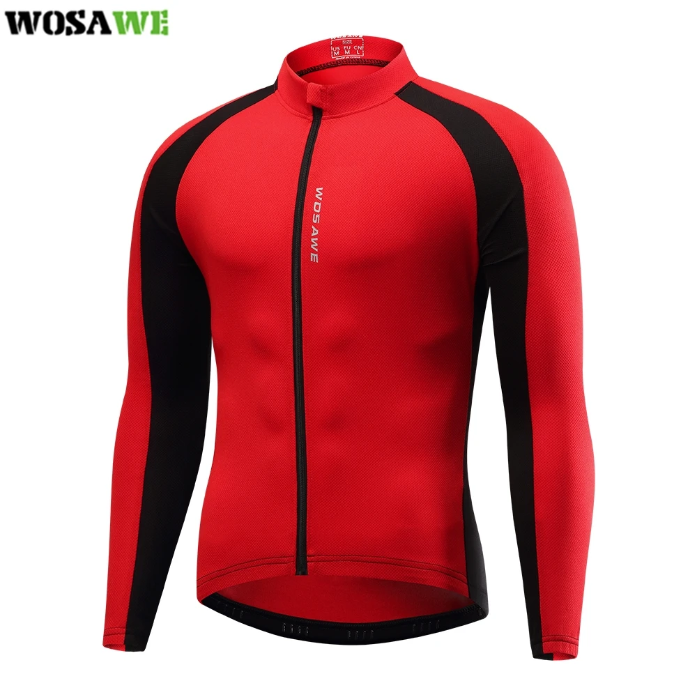 

WOSAWE Professional Long Sleeve Cycling Jersey Anti-sweat Bicycle Jersey Breathable MTB Mountain Bike Jersey Summer