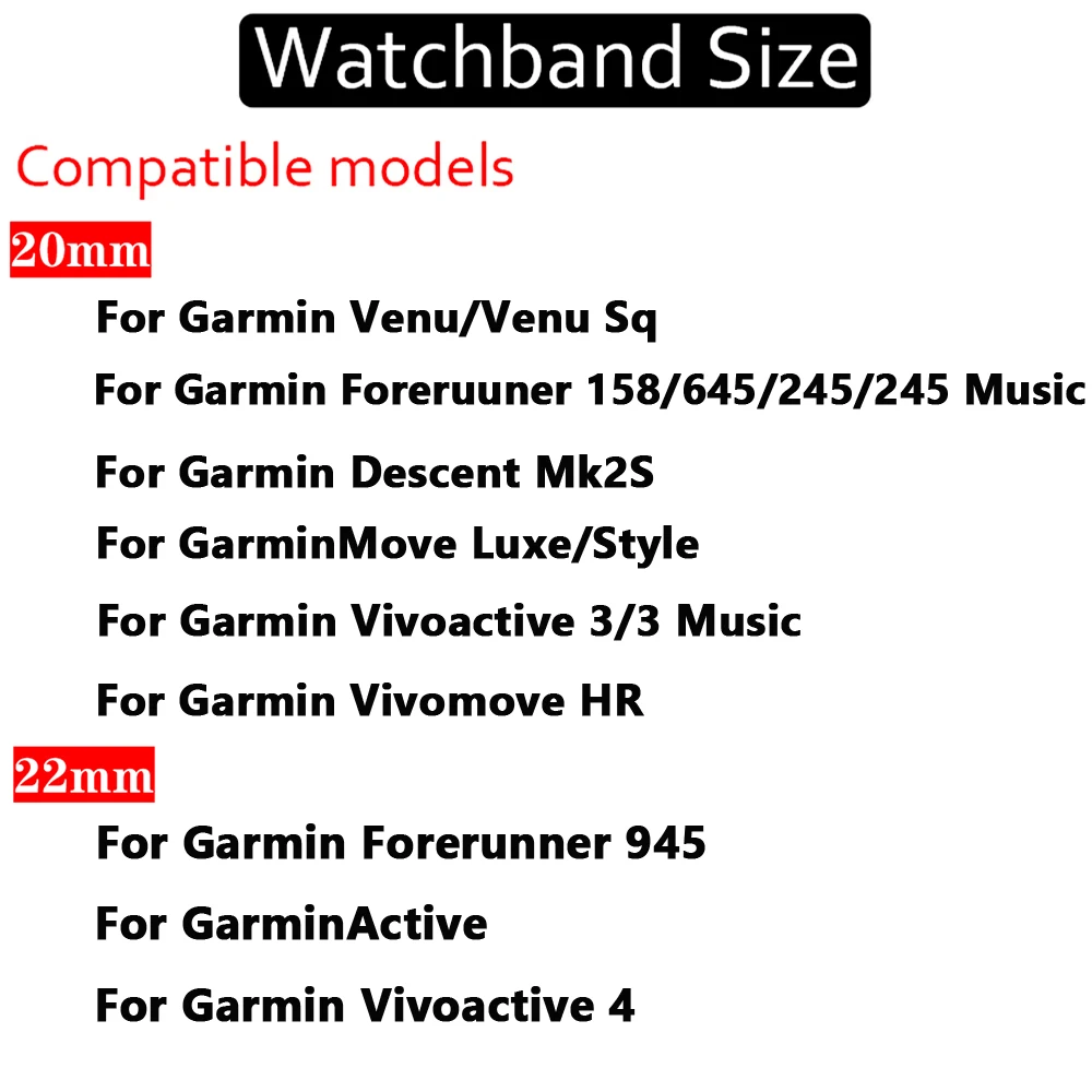 Нейлоновый ремешок для Garmin Vivoactive 3/CAME SQ Forerunner 245/645 Vivomove HR GarminMove Luxe/стильный браслет Vivoactive 4