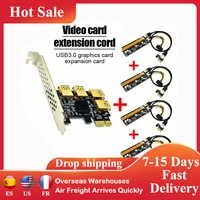 pcie 1 to 4 pci express riser card usb 3 0 1x to 16x pcie port multiplier adapter extender card for bitcoin miner btc mining