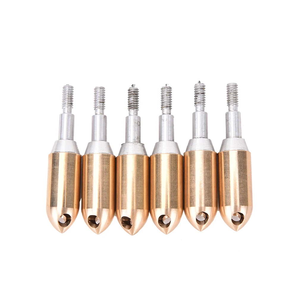 

6 шт., медный наконечник стрелы для охоты